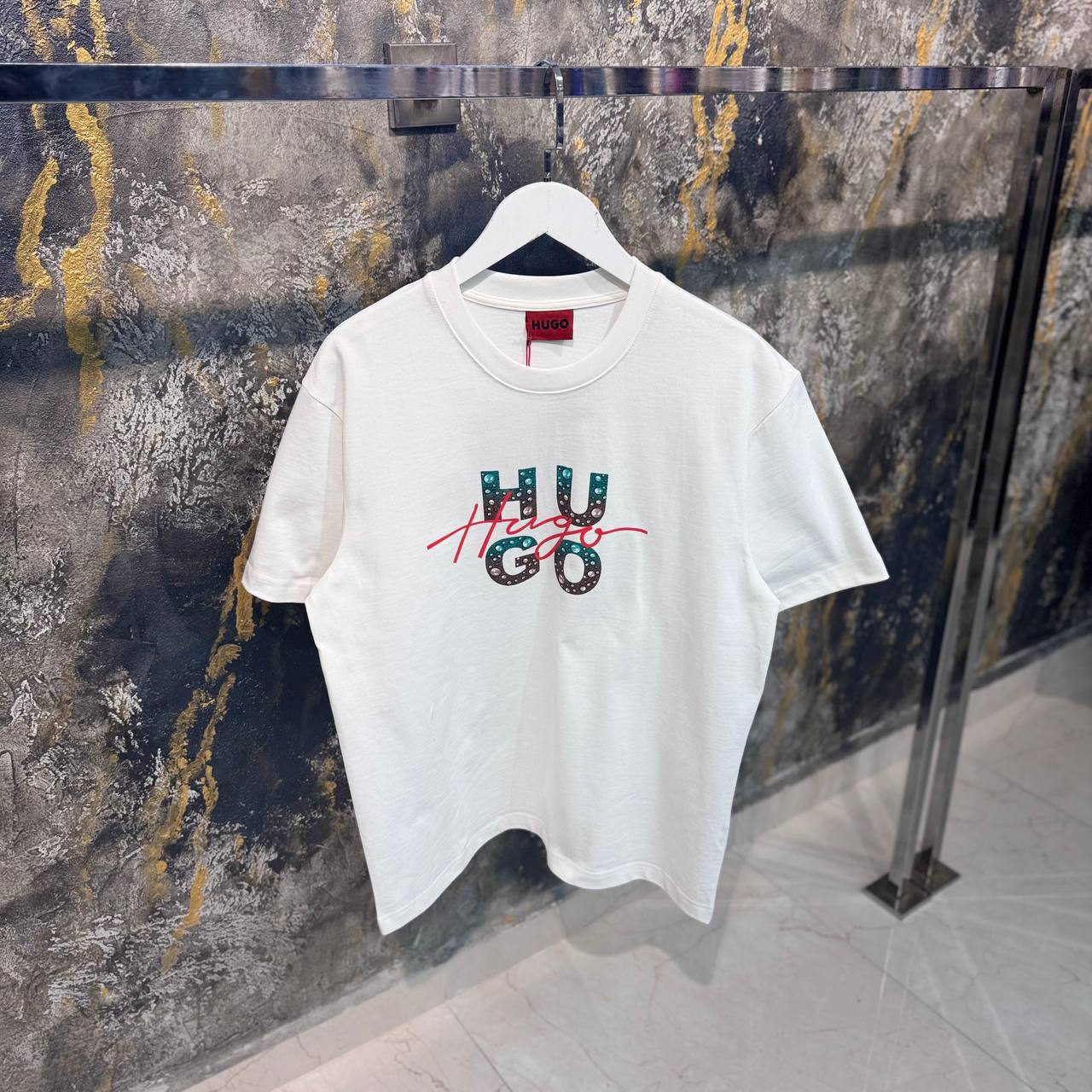 HUGO BOSS RED EDITION WHITE ROUND T-SHIRT