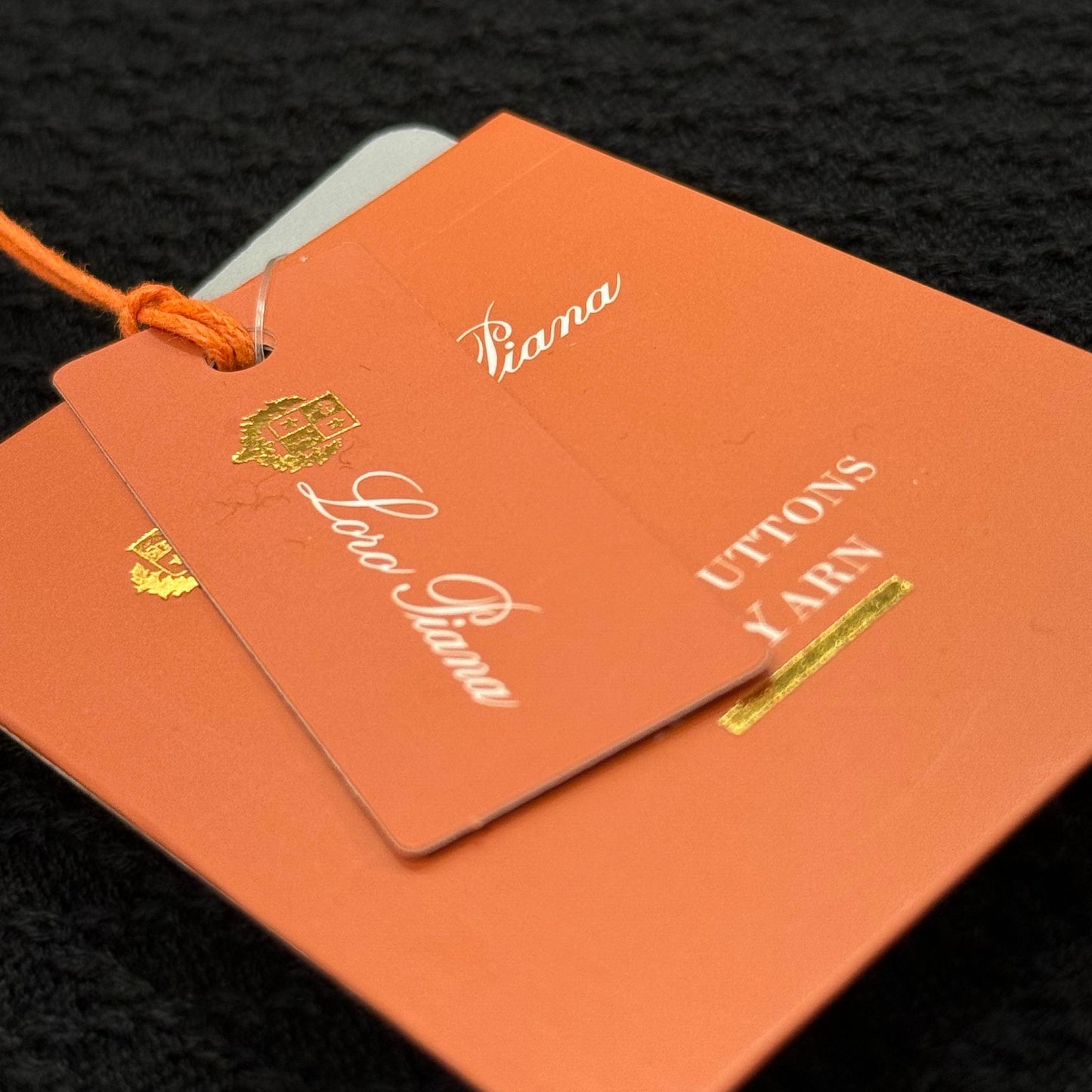 loro piana knitted round with orange neck