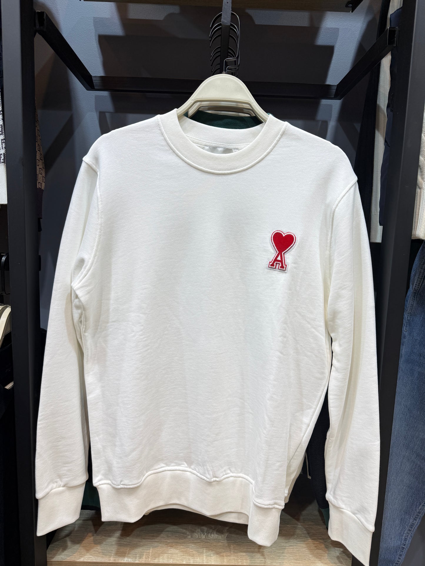 ami white sweatshirt