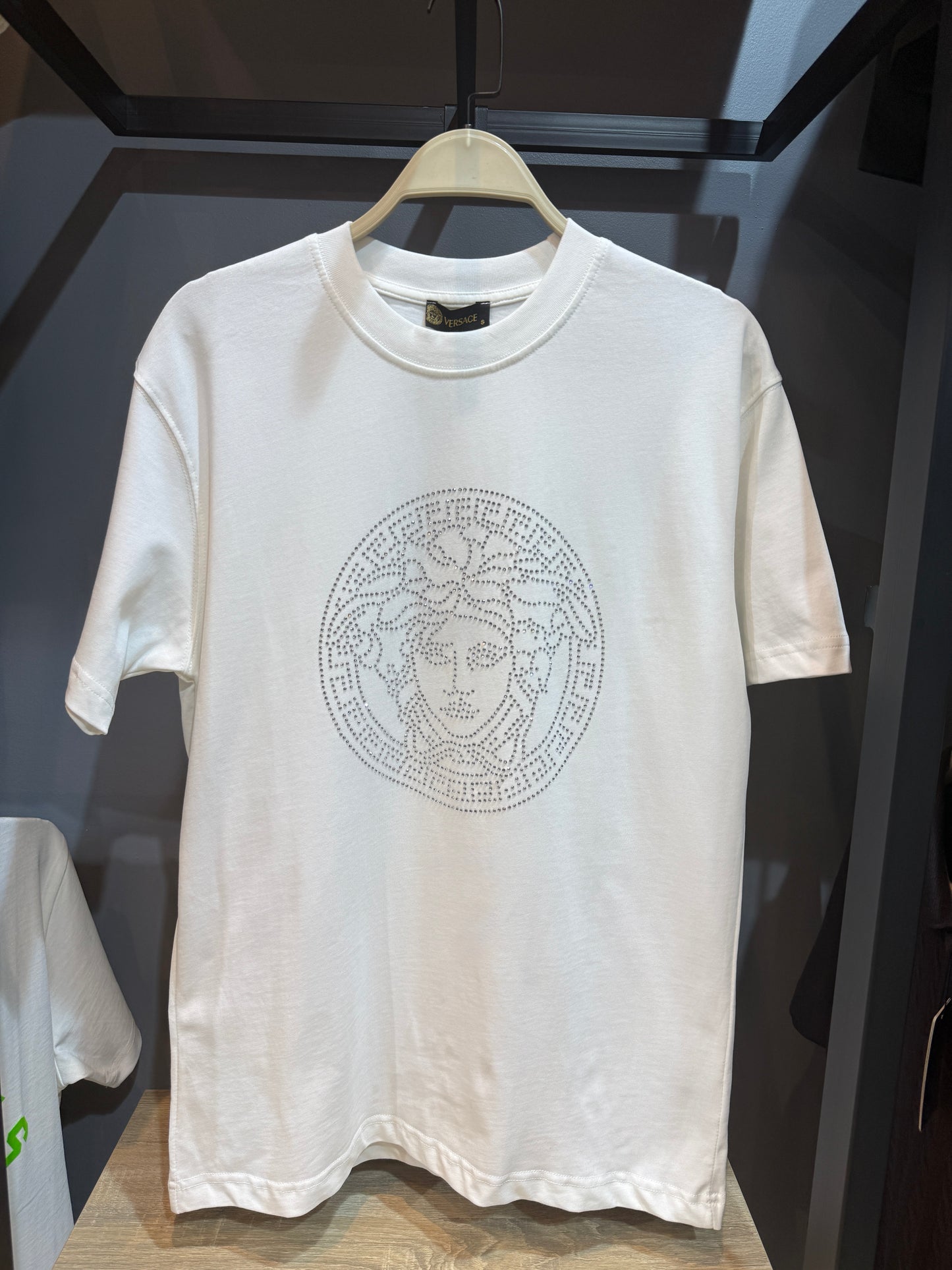 Versace – White Medusa Crystal T-Shirt