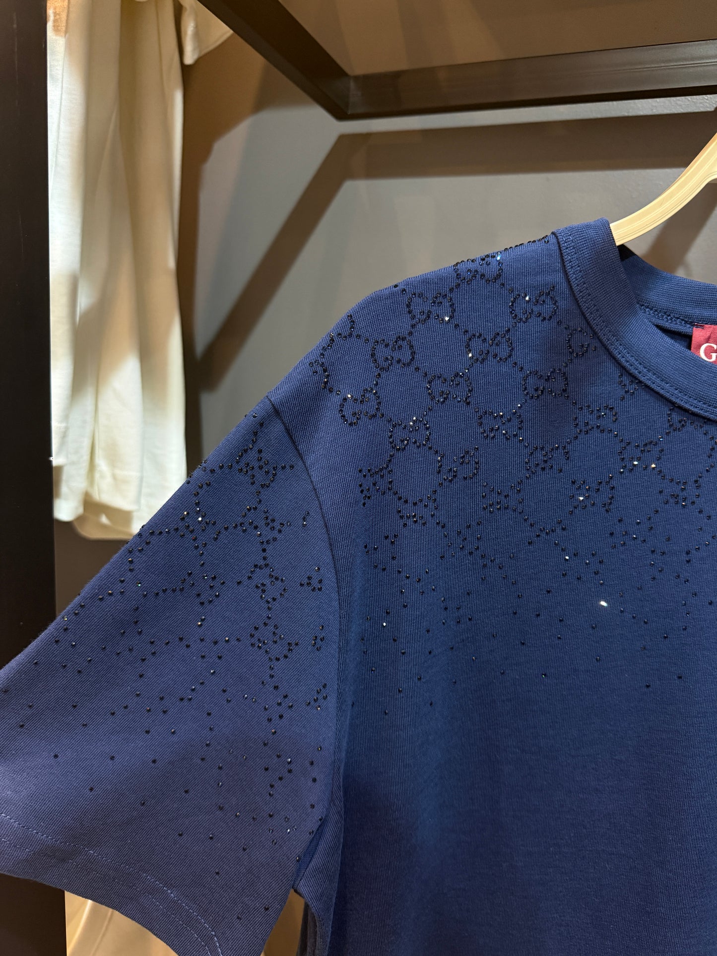 Gucci – Navy GG Crystal T-Shirt