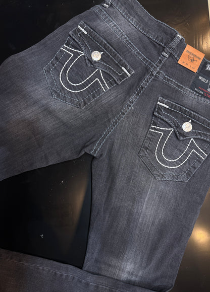 True Religion Straight Jeans - Black/Grey