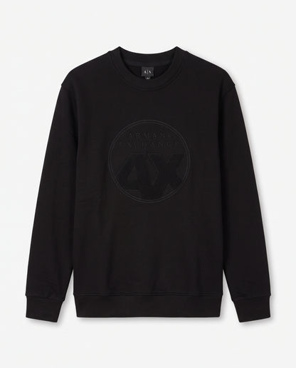 Armani Exchange Embossed Logo Crewneck Sweatshirt