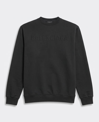 Balenciaga Embossed Logo Crewneck Sweatshirt
