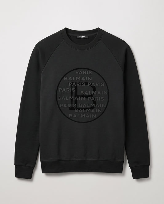 Balmain Paris "B" Monogram Embossed Sweatshirt
