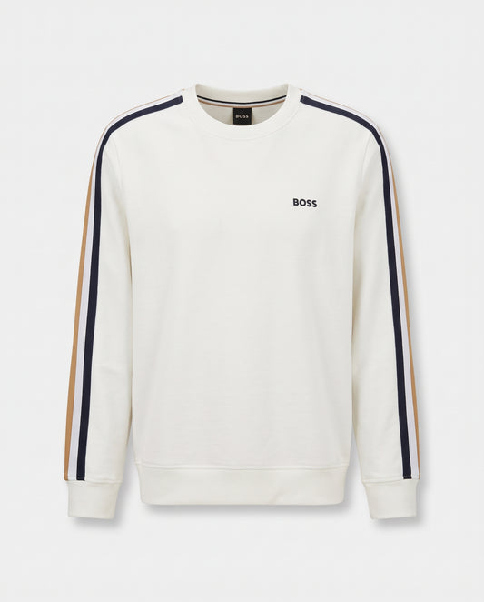 BOSS Contrast-Stripe Crewneck Sweatshirt