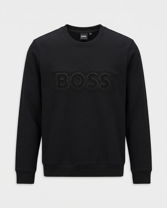 BOSS Raised Logo Crewneck Sweatshirt