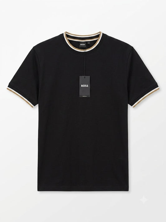 Boss Contrast Rib T-Shirt