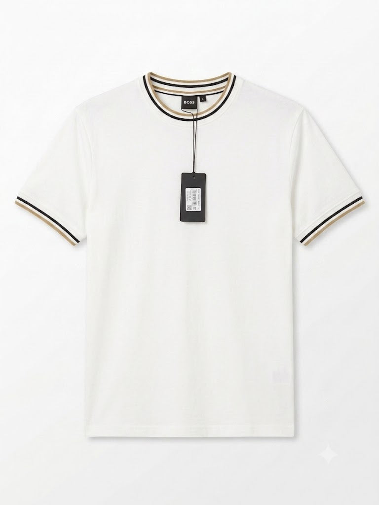 Boss Contrast Rib T-Shirt