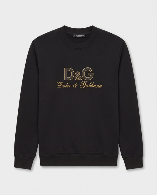 Dolce & Gabbana Gold Logo Crewneck Sweatshirt