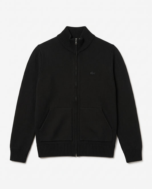 Lacoste Ribbed Full-Zip Knit Jacket