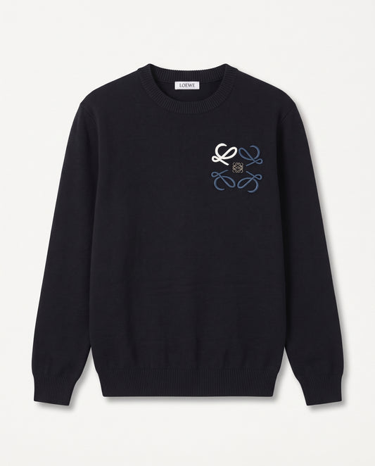 Loewe Anagram Embroidered Knit Sweater