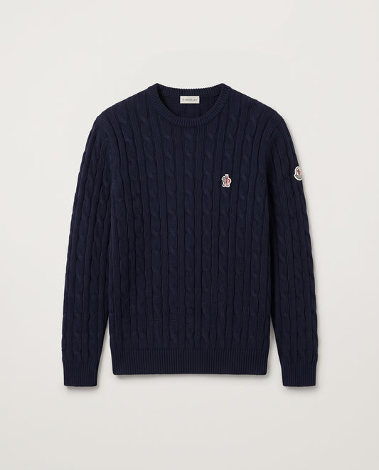 Moncler Cable Knit Crewneck Sweater