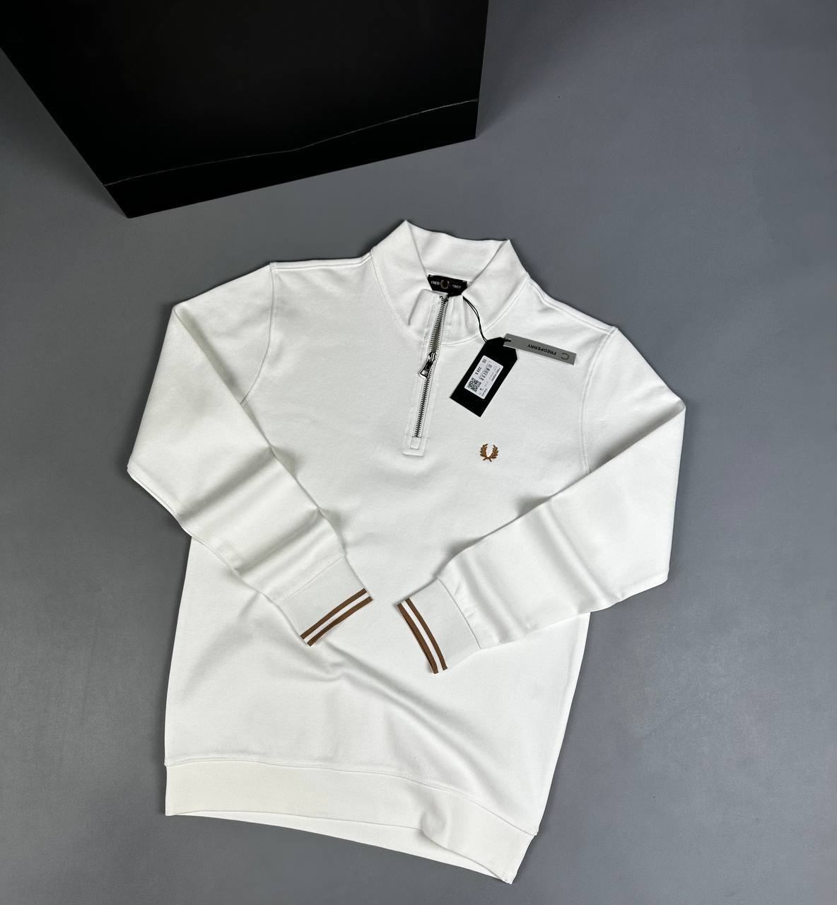 fredperry white quarter zip