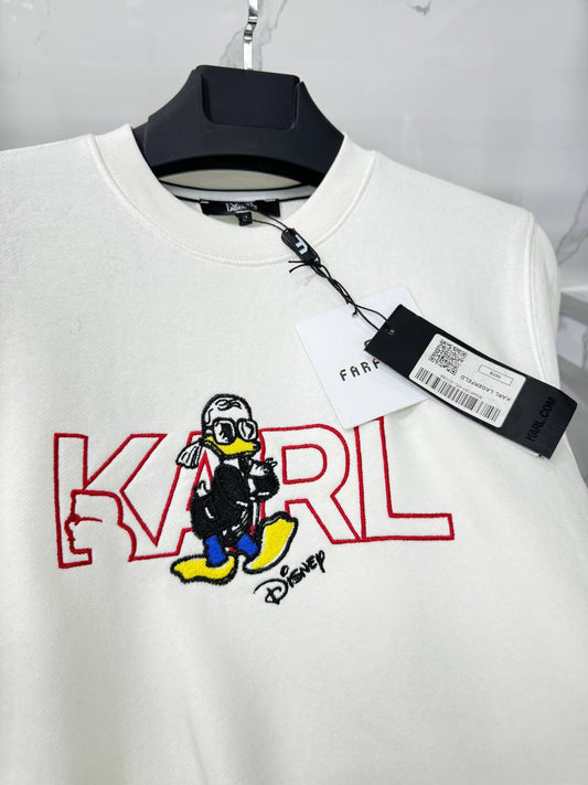 karl disney white crewneck