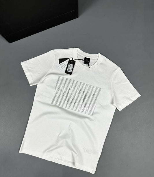 ARMANI EXCHANGE Embossed T-Shirt – White