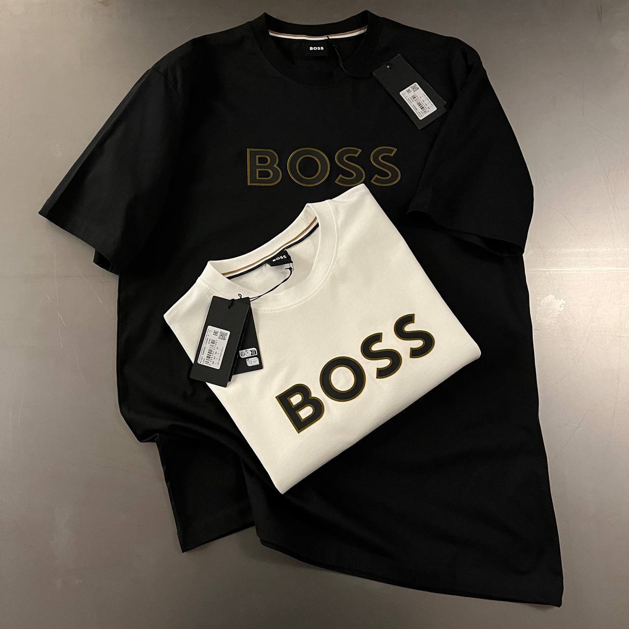 black and gold boss t shirt