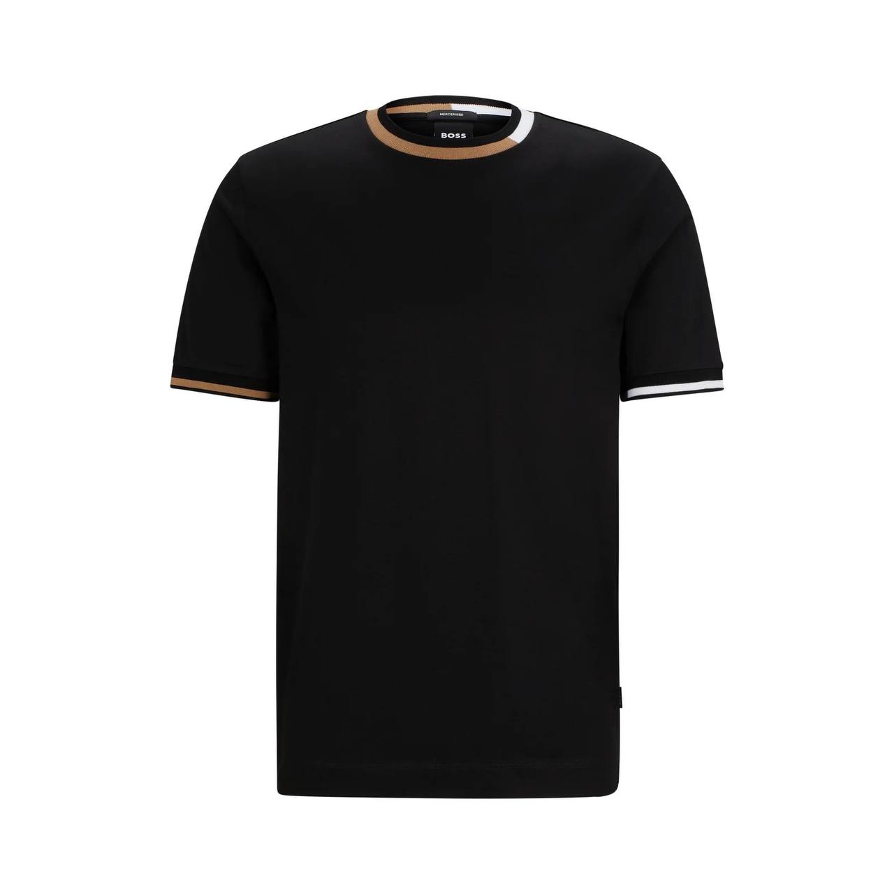 BOSS Contrast Trim T-Shirt - Black