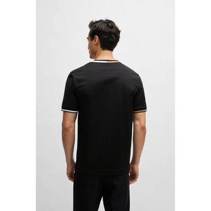 BOSS Contrast Trim T-Shirt - Black