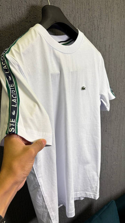 LACOSTE Tape Sleeve T-Shirt - White