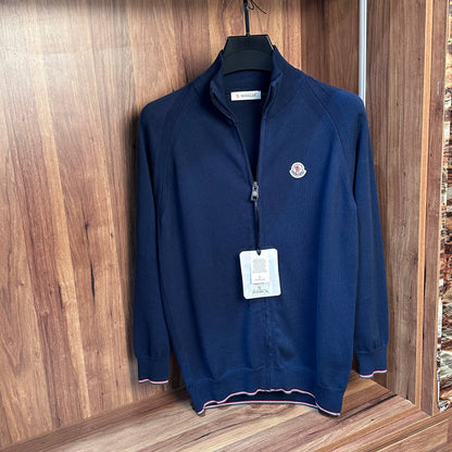 MONCLER FLEECE SWEATER WITH RED LINE