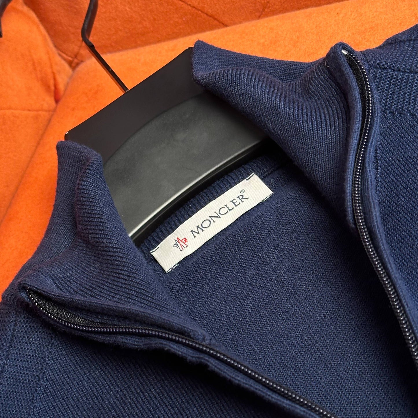 MONCLER FLEECE SWEATER WITH RED LINE
