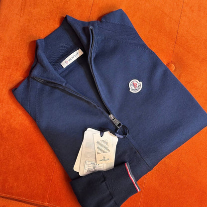 MONCLER FLEECE SWEATER WITH RED LINE