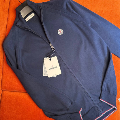 MONCLER FLEECE SWEATER WITH RED LINE
