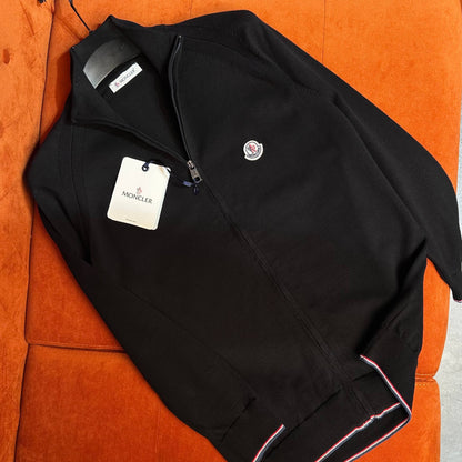 MONCLER FLEECE SWEATER WITH RED LINE
