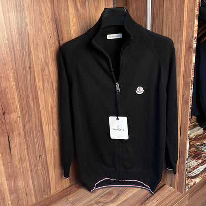 MONCLER FLEECE SWEATER WITH RED LINE