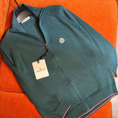MONCLER FLEECE SWEATER WITH RED LINE
