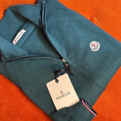 MONCLER FLEECE SWEATER WITH RED LINE