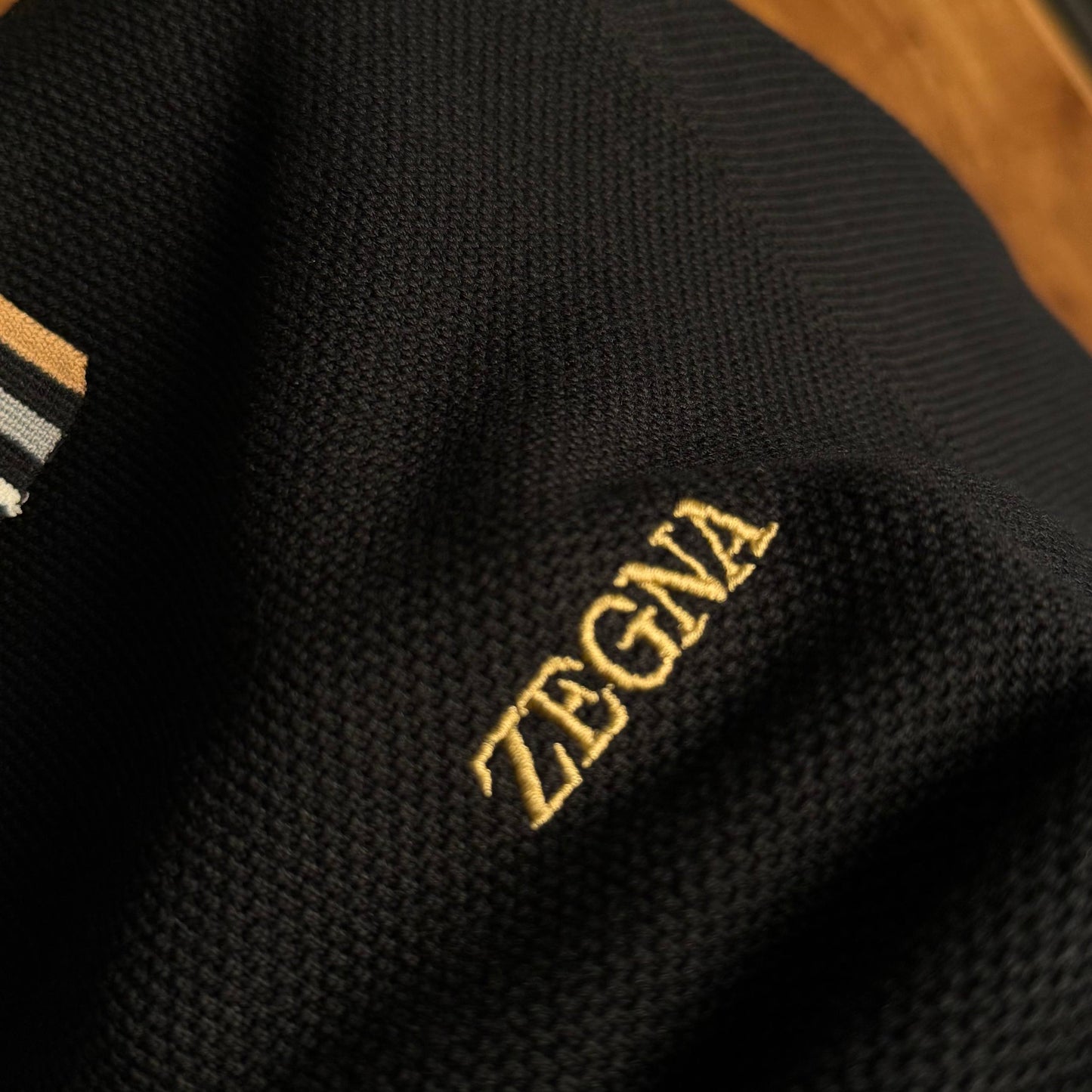 zegna polo with buttons