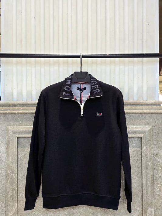 Tommy Hilfiger Half Zip Sweatshirt - Black