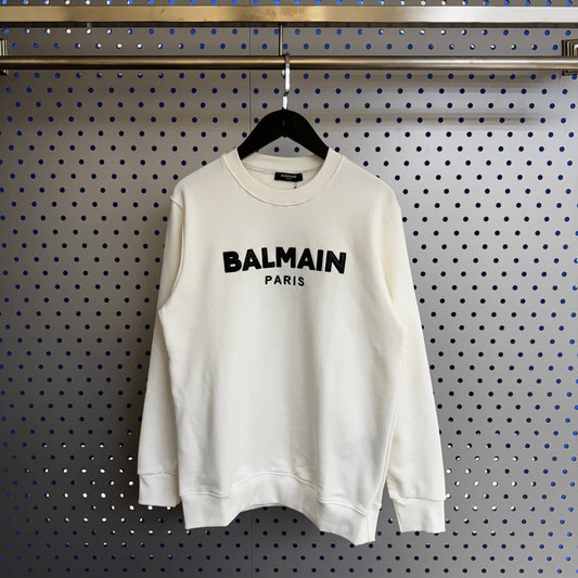 BALMAIN Paris Signature Sweatshirt - White