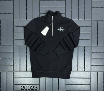 Calvin Klein Jeans 1/4 Zip Sweatshirt - Black