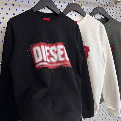DIESEL Bold Logo Sweatshirt - Black/Red
