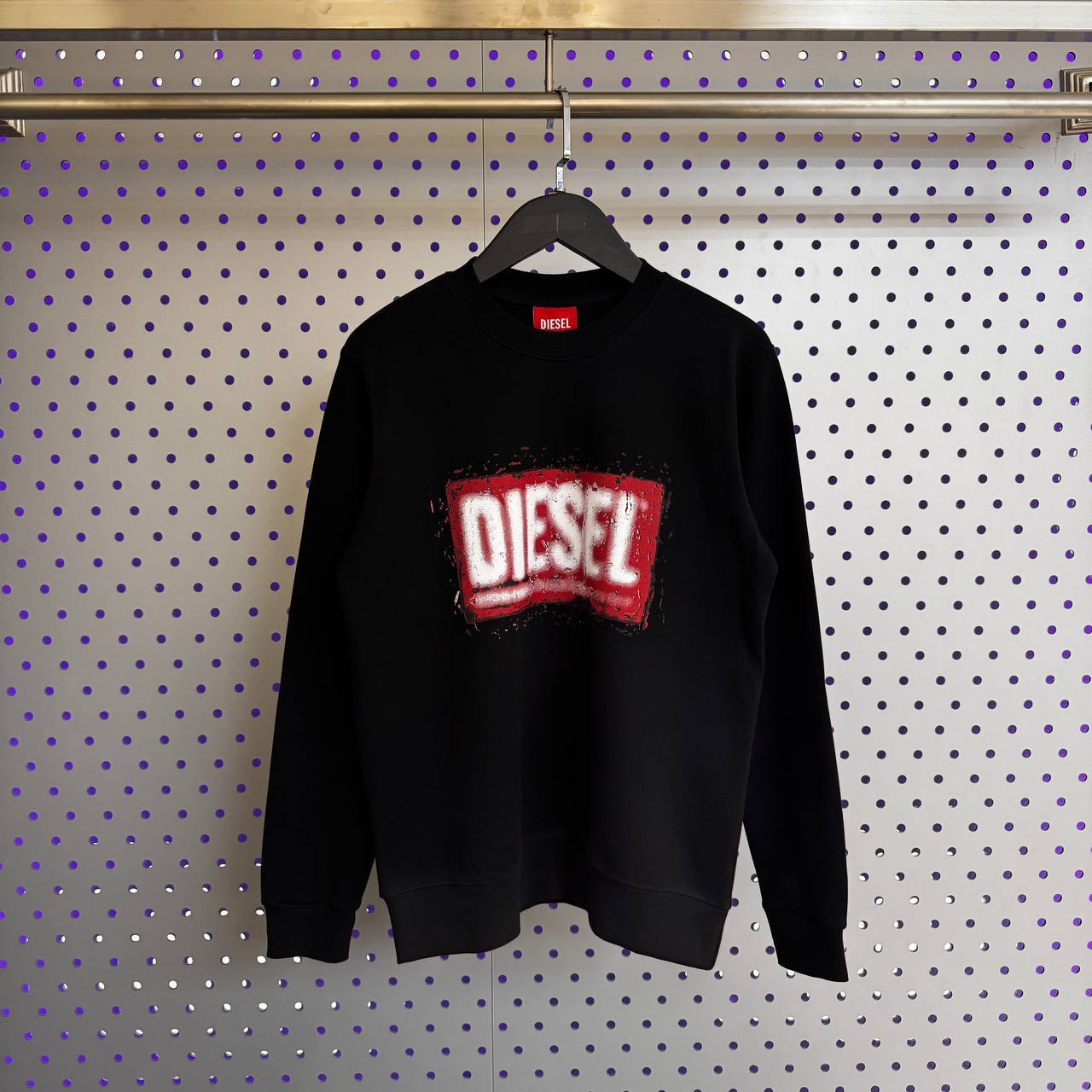 DIESEL Bold Logo Sweatshirt - Black/Red