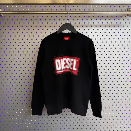 DIESEL Bold Logo Sweatshirt - Black/Red