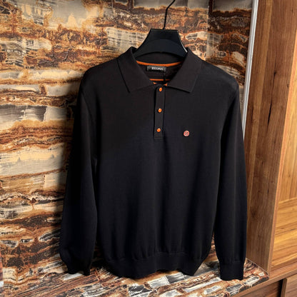 ZEGNA POLO KNITTED SWEATER