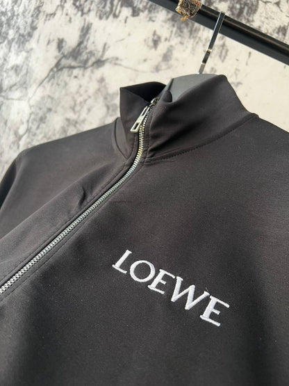 Loewe Anagram Embroidered Full-Zip Track Jacket – Black
