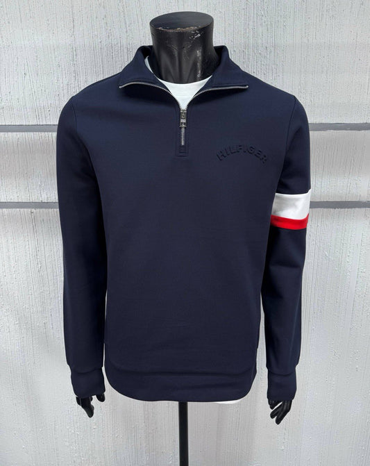Tommy Hilfiger Half Zip Sweatshirt – Navy