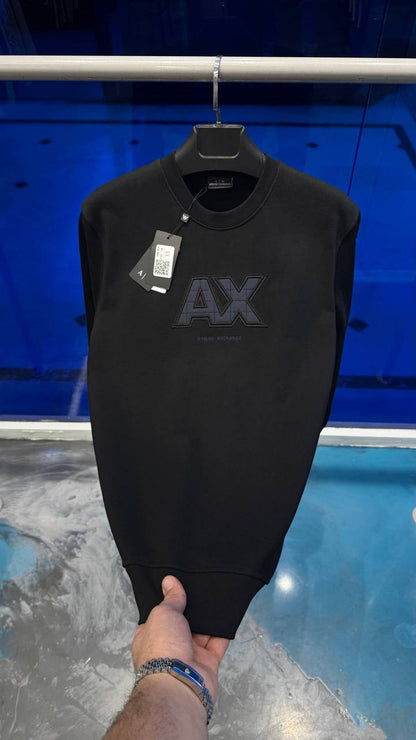 ARMANI EXCHANGE BLACK SWEATSHIRT