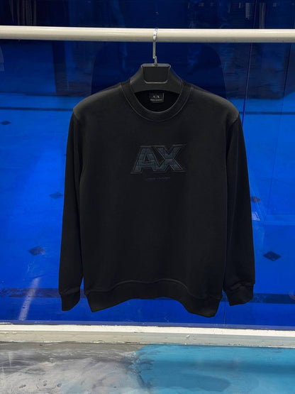 ARMANI EXCHANGE BLACK SWEATSHIRT