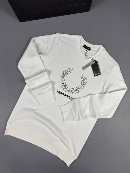 FREDPERRY WHITE SWEATSHIRT