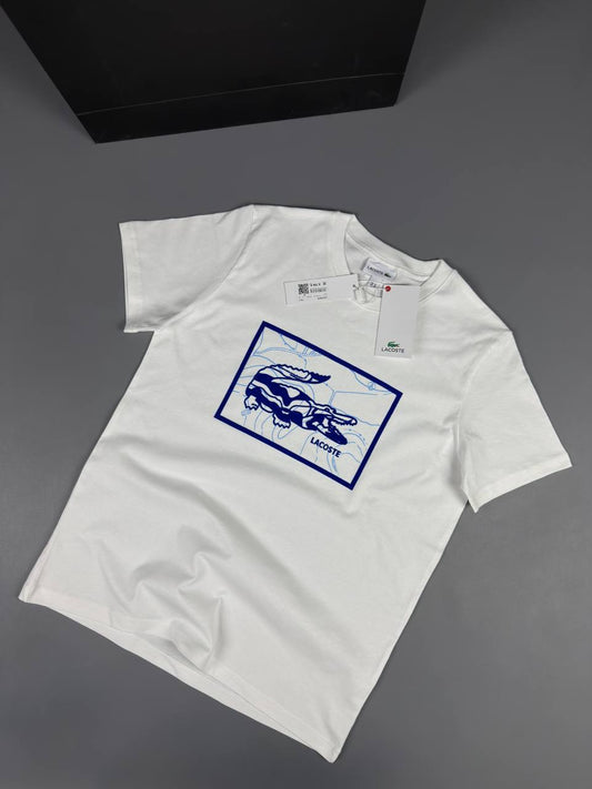 Lacoste Crocodile Graphic T-Shirt – White