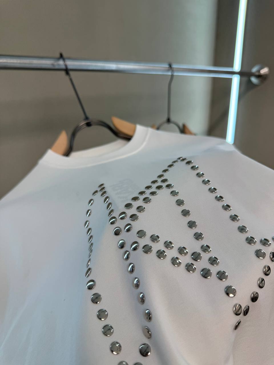 Karl Lagerfeld Rhinestone Logo T-Shirt – White