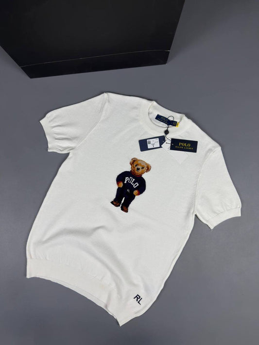 Polo Ralph Lauren Bear Knit T-Shirt – White