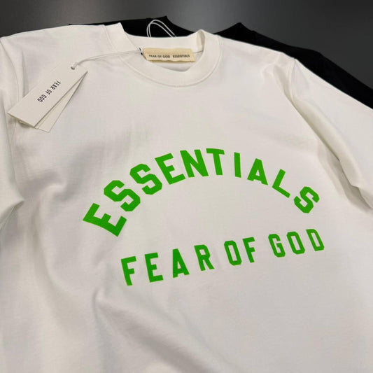 Fear of God Essentials Arc Logo T-Shirt – White/Green