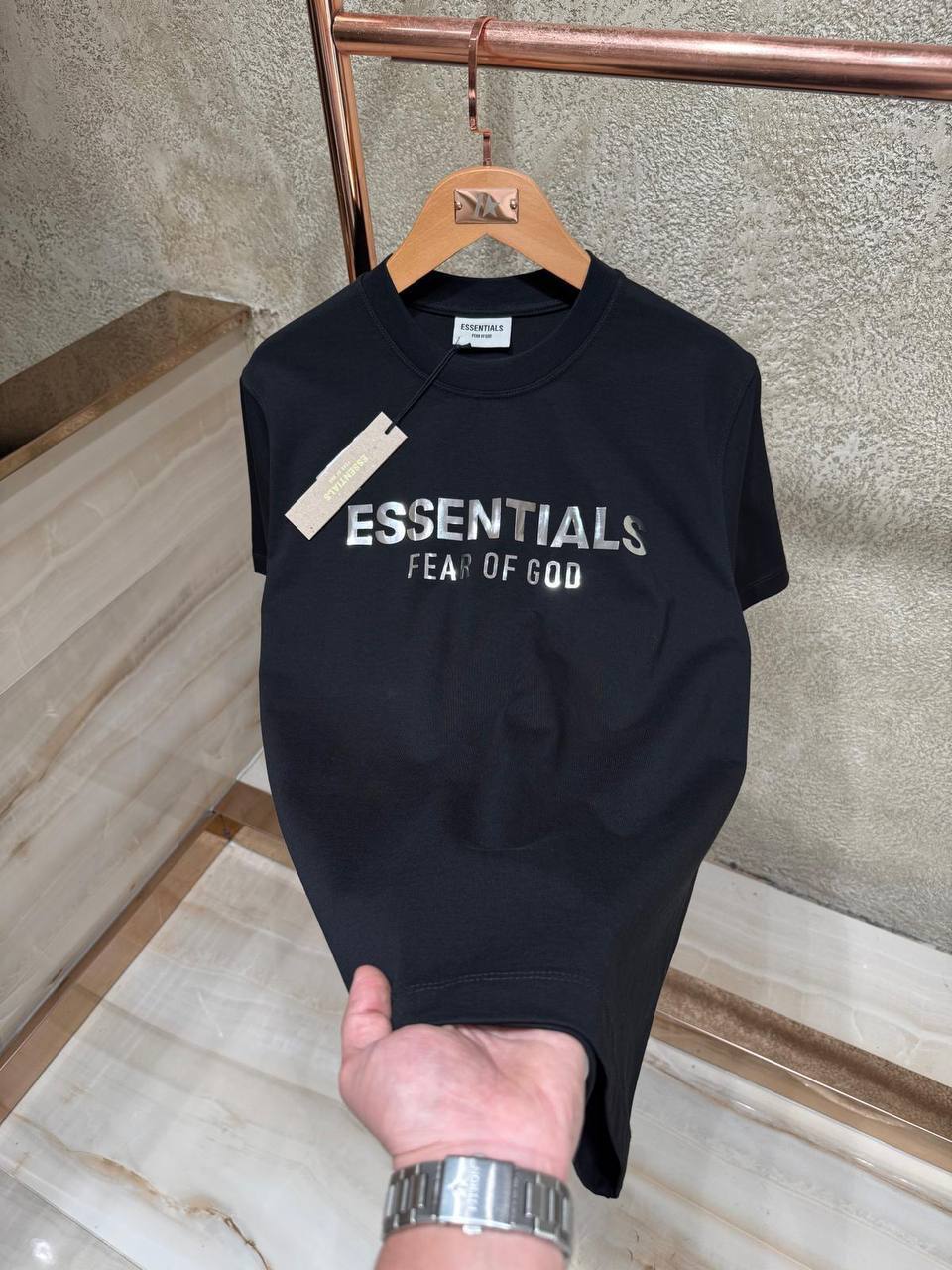 Fear of God Essentials Logo T-Shirt – Black